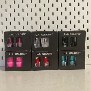 6pcs L.A. Colors Nail Polish Collection - Bold Shades